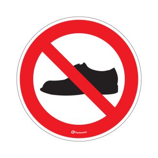 Pictogram sticker - Verbod schoenen (Stickers)