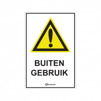 Tekst sticker - Buiten gebruik-100 x 150 mm-NL-Nederlands (Stickers)