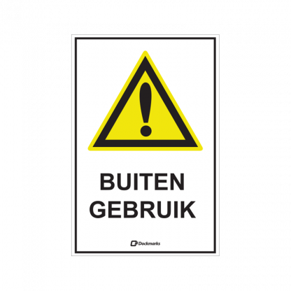 Tekst sticker - Buiten gebruik-100 x 150 mm-NL-Nederlands (Stickers)