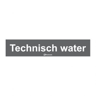 Tekst sticker - technisch water (Stickers)