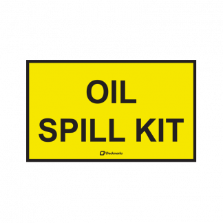 Tekst sticker - Oil spill kit-300 x 180 mm (Stickers)