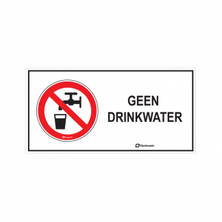 Tekst sticker - Geen drinkwater(Sticker)